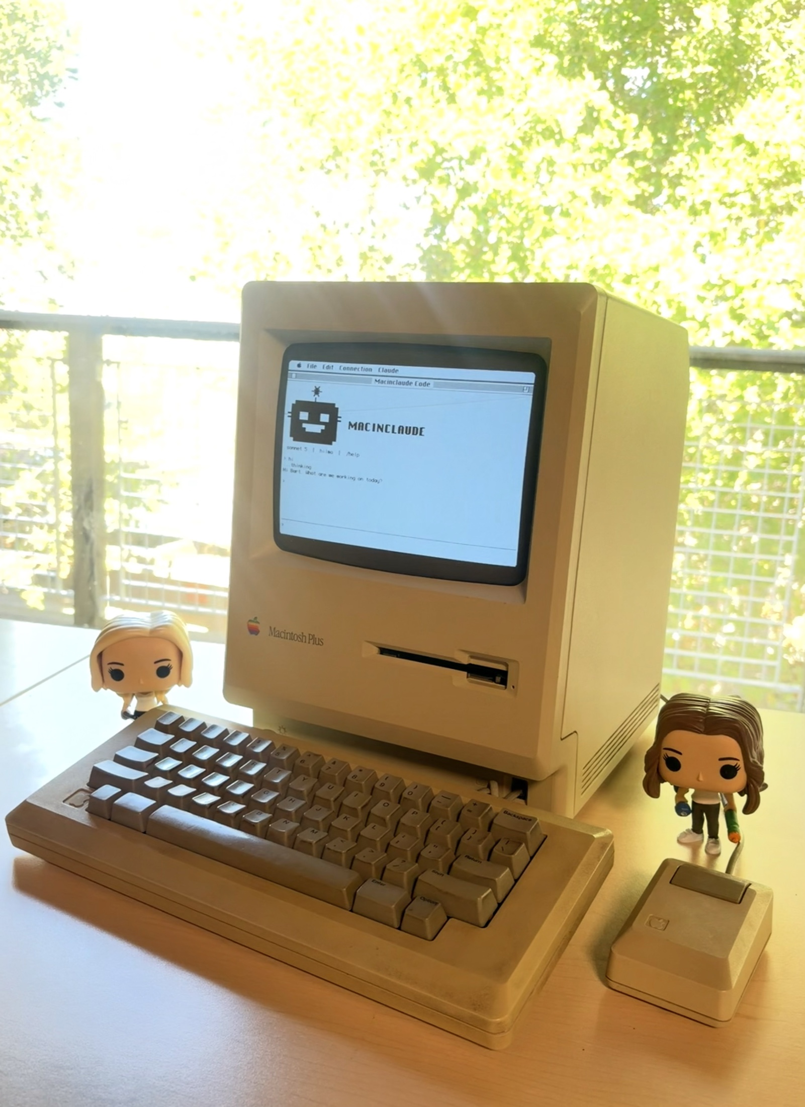 The Macintosh Plus on Bart’s desk